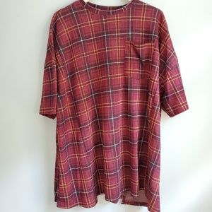 ZARA Flannel Shirt Dress